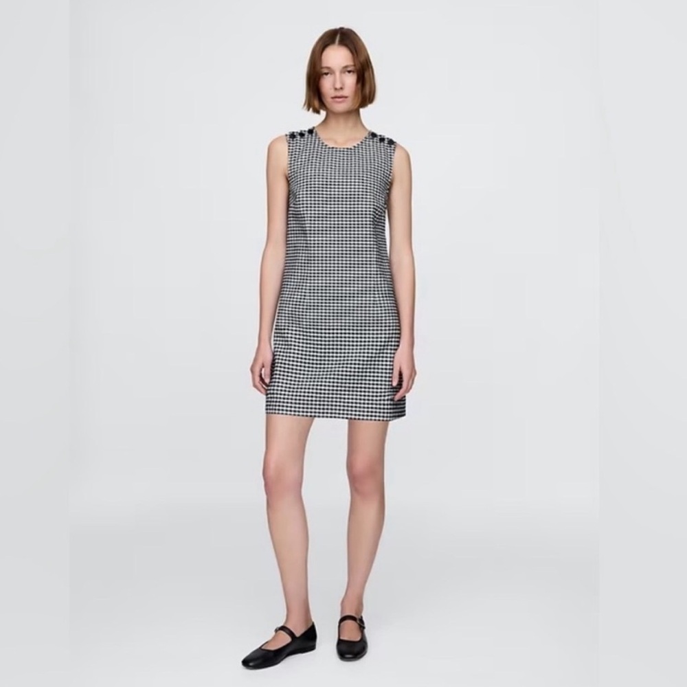 Gap × DÔEN Gingham Denim Mini Dress
